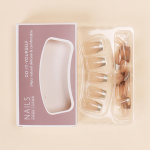 Conseils portables court T-Type Simple Pure Desire Style français miroir rose autocollants haut de gamme détachable Nail Art produit fini - Product Image 5