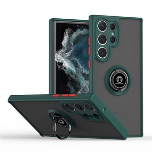Fundas para Teléfono Móvil con Soporte de Anillo para Samsung Galaxy S25 S24 23 22 21, Cubierta Trasera de Teléfono de Goma Suave y Mate con Soporte - Product Image 6