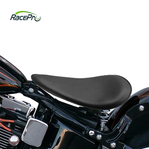 Muelle de asiento individual Universal para motocicleta, de cuero Delgado, con soporte de Base, Kit de montaje para Harley Bobber Chopper Custom Dyna Sportster - Product Image 1