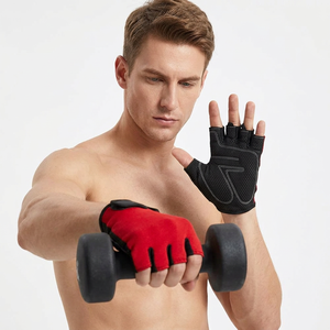 Guantes de Cuero Personalizados al por Mayor, Antideslizantes, Transpirables, Unisex, para Levantamiento de Pesas, Fútbol, Ciclismo, Gimnasio - Product Image 1