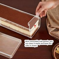 Boîte à tiramisu en acrylique personnalisée de haute qualité pour gâteau dessert