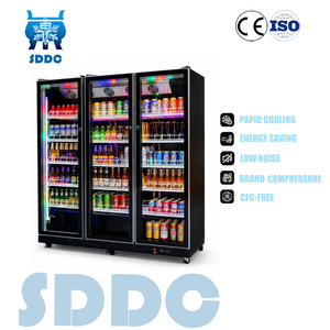 Refrigerador Vertical para Cerveza, Refrigerador Comercial con Puerta de Vidrio para Exhibición en Bares - Product Image 1