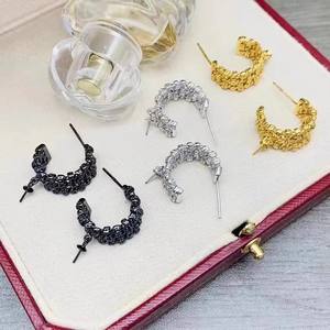 Cuentas Redondas 22356DIY de 9-15 mm, Plata S925 y Oro, Accesorios para Hacer Joyas, Pendientes con Base Vacía, Cuentas Redondas de 9-15 mm - Product Image 3