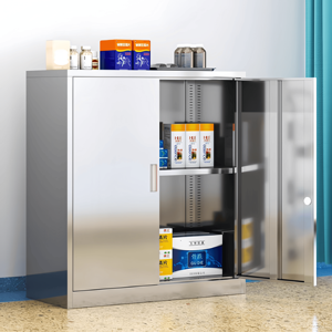 <span class=keywords><strong>Armoire</strong></span> d'hôpital en acier inoxydable avec portes <span class=keywords><strong>à</strong></span> charnières, design durable et écologique pour le stockage de médicaments en <span class=keywords><strong>pharmacie</strong></span> et en clinique - Product Image 5