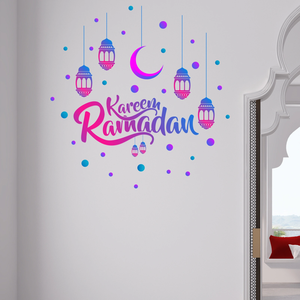 DAMAI <b>Arab</b> Eid Festival Dazzling Living Room <b>Sofa</b> Background Wall Painting Lent Eid Window Door Decoration - Product Image 2