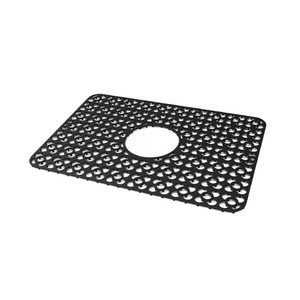Silicone Kitchen Sink Mat Perforated Bottom Non <b>Slip</b> Square Drain Rack For Dish Drying - Product Image 1