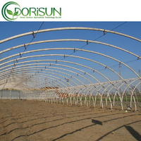 Serre verte extérieure populaire de tunnel agricole de la Chambre verte 100*8m de polycarbonate