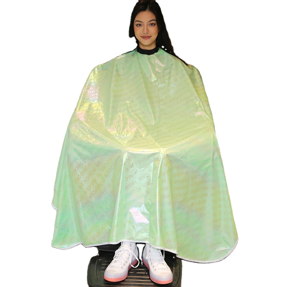 Парикмахерская накидка для парикмахерской силиконовая накидка с лазерным эффектом халат с силиконовой шеей