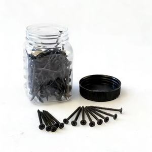 Vis à cloison sèche en phosphate noir à filetage fin, 150 pièces, vis galvanisées pour plaques de plâtre, vis pour aggloméré et bois - Product Image 1