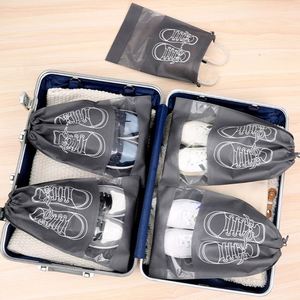 Sacs de rangement pour chaussures en tissu non tissé, résistants à l'eau, durables, avec cordon de serrage, pour les voyages - Product Image 3