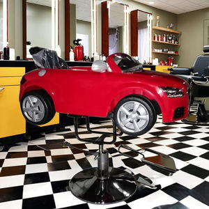 Silla de peluquero amarilla para niños, muebles de peluquería, juguete con forma de coche, sillas para cortar el pelo para niños - Product Image 3