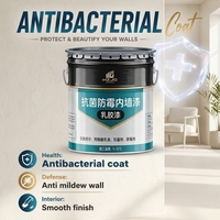 Peinture murale intérieure en émulsion acrylique colorée, antibactérienne, anti-moisissure et résistante à l'humidité pour usage intérieur
