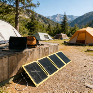 แผงโซลาร์เซลล์พับได้ Alecter Solar Pro Grade 60W กันน้ำ พร้อมขาตั้งในตัว ประสิทธิภาพ 21% สีดำ - พลังงานที่เชื่อถือได้สำหรับการตั้งแคมป์ 4 เซลล์ - Product Image 2