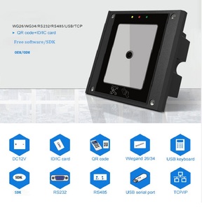 OEM RS485 QR <strong>Code</strong> RFID Reader TCP-IP QR Barcodes Scanner Turnstile RFID <strong>Security</strong> Access Control Reader RS232 - Product Image 5