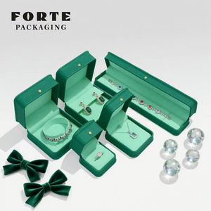 FORTE High Grade Custom Jewelry Set Including Ring Bracelet Necklace <b>Earrings</b> with Personalized Logo <b>Gift</b> Packaging Necklace <b>Box</b> - Product Image 1