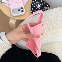 Coque de téléphone Coquette Mignonne Rose Pastel avec Nœud en Relief pour iPhone 18 17 Pro Max 16 15 14 13 – Housse de Protection en Silicone Souple Style Féminin