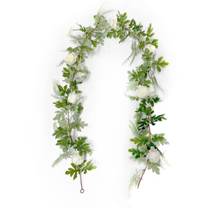 Guirlande de pivoines artificielles 100cm 200cm, fleurs en soie, décoration de mariage et de maison, style naturel, ornement réutilisable - Product Image 4