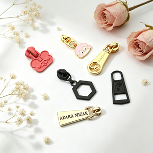Multi‑Finish Zinc Alloy Zipper <b>Puller</b> Custom Engraved Logo Metal Zipper Pull Tab for Apparel Bags - Product Image 3