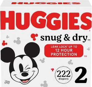 Couches pour nouveau-nés Huggies Snug & Dry Taille 1 (8-14 Lbs) 256 couches en coton avec caractéristiques imprimées Modèle Taille 4 - Product Image 5