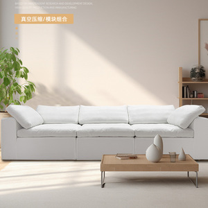 โซฟาห้องนั่งเล่นแบบโมดูลาร์พร้อมไส้ฟองน้ำและผ้ากำมะหยี่ ดีไซน์ทรงสี่เหลี่ยมสำหรับใช้ในครอบครัว - Product Image 1