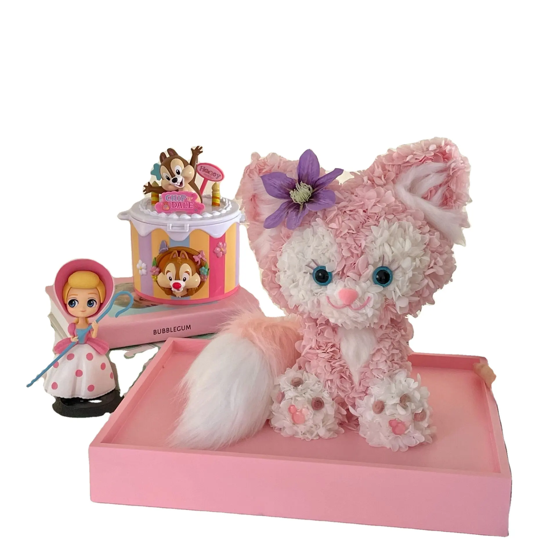 Tanabata Valentine's day net Hong Ling Na Belle cartoon doll eternal flower Shirley Mei Daffy bear Hydrangea gift