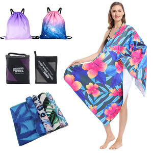 Serviette de plage en microfibre sans sable, séchage rapide, portable, pour la natation, le camping, les sports, les activités de plein air et quotidiennes - Product Image 2