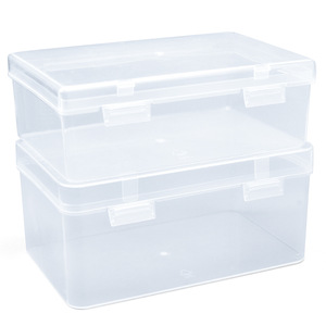 Cotton Swab <b>Box</b> Large Rectangular <b>Plastic</b> Storage Container With Lid For Household Stationery Organization - Product Image 3