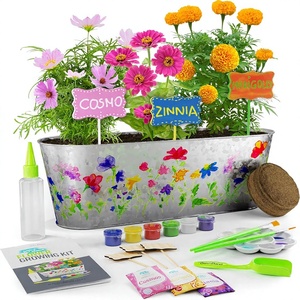 Kit <span class=keywords><strong>de</strong></span> culture <span class=keywords><strong>de</strong></span> fleurs et <span class=keywords><strong>de</strong></span> plantes personnalisé - Design nature pour enfants <span class=keywords><strong>de</strong></span> 5 à 12 ans - Projets <span class=keywords><strong>de</strong></span> jardinage et d'art - Cadeau d'anniversaire unisexe - Product Image 1
