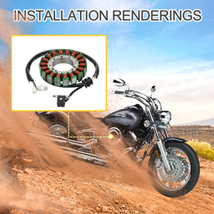 GOOFIT Générateur de moteur de moto Magneto Stator Bobine de remplacement pour <span class=keywords><strong>Yamaha</strong></span> BT1100 <span class=keywords><strong>Bulldog</strong></span> <span class=keywords><strong>Yamaha</strong></span> XVS1100 - Product Image 6