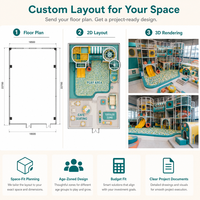 Servicio de Instalación de Parque Infantil Comercial Interior con Temática Oceánica, Torre con Tobogán Ancho, Certificación CE, ASTM, EN1176, FEC, Operador