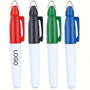 Custom Logo Multicolor Plastic Mini <b>Permanent</b> <b>Marker</b> with Cap Clip Keychain Golf Ball Liner Promotion Gifts - Product Image 1