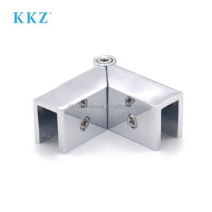 CRL S0GC91 Chrome poli en laiton massif porte de douche support de panneau de verre connecteurs de clip d'angle <span class=keywords><strong>pince</strong></span> de verre réglable Slip Fit <span class=keywords><strong>pince</strong></span> de verre - Product Image 5