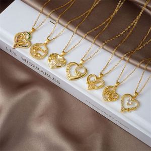 Collar para el Día de la Madre que no se deslustra, delicado, de acero inoxidable, con colgante de corazón de circonita para mamá, ideal para regalo. - Product Image 2