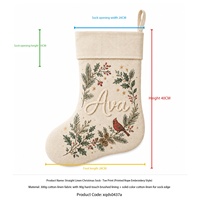 Chaussettes de Noël personnalisées en gros, décorations de Noël pas chères, chaussettes de Noël en fausse fourrure luxueuse, sac cadeau de Noël