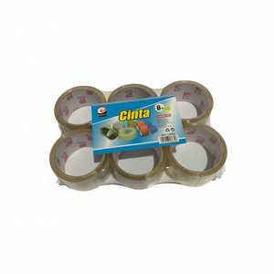 Nastro Trasparente Mnj Cinta 4.8Cm X 40Cm Confezione da 6 Pezzi per Sigillatura Imballaggi - Product Image 1