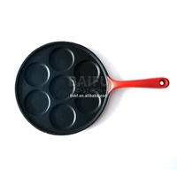 7 gâteaux antiadhésif assaisonné émaillé en fonte poêle à crêpes Silver Dollar crêpe plaque chauffante en fonte Mini crêpière crêpière