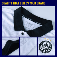 Maglia da Calcio Personalizzata per Squadre, Stampa Bianca con Colletto Pieghevole, Uniforme da Calcio ad Asciugatura Rapida e Traspirante, Abbigliamento Sportivo all'Ingrosso