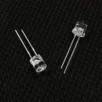 Diode LED à lentille transparente à émission rouge 620-625nm, 1900-2000mcd, grand angle 120°, 0.2W, 2V, basse tension, F5 5mm