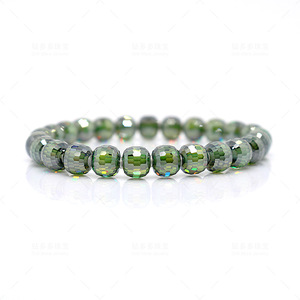 Moissanite Beaded <b>Bracelet</b> Green Lab Grown Gemstone Geometric <b>Ball</b> Shape Fashion Jewelry Gift Wuzhou Origin - Product Image 5