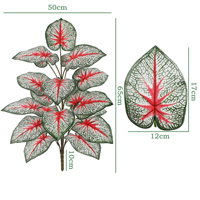 Vente en gros d'article de bonne qualité plante feuille de latex toile de fond mariage feuilles vertes décoration