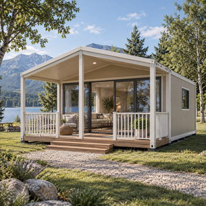 Casas Contenedor Modulares Prefabricadas Plegables de 10 pies, 20 pies, 40 pies, Diseño Desmontable Portátil, Unidades de Oficina, Dormitorio, Hotel - Product Image 1