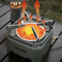 Réchaud de camping pliable à infrarouge haute efficacité au butane/propane, résistant au vent, pour la randonnée et les pique-niques