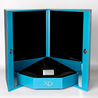 Boîte cadeau pour vin de luxe personnalisée, étanche, avec doublure en éponge, gaufrage, fermeture magnétique, pour bouteilles de vodka et de soda et organisateur de thé