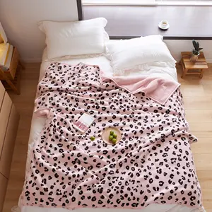 Venta al por mayor mantas de anime-Leopardo Rosa manta brilla en la oscuridad toda la temporada manta para niños