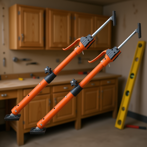 Barra de Soporte Telescópica Ajustable de 18.9-29.5 Pulgadas, Sistema de Soporte Rápido de Acero para Instalación de Gabinetes - Product Image 2