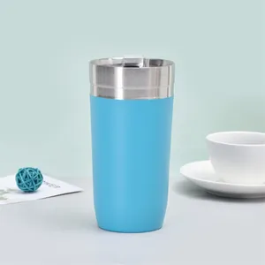 new item tea beer tumbler with slide lid BPA Free 16oz stainless steel beer mug Vacuum Insulated travel mug