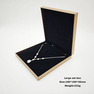 Kotak Perhiasan Sudut Siku Gaya Fashinal untuk Cincin, Kalung, dan Liontin Emas, Kemasan Mewah - Product Image 2