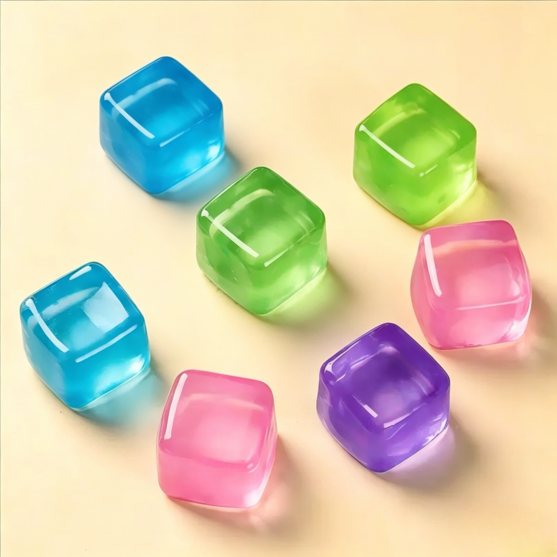 4.5cm square ice cubes [individually wrapped] 1 piece