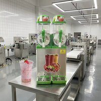 Gewerbliche Gefriergetränke-Slush-Maschine mit Doppelbehälter, Granita-Maker für Café und Restaurant
