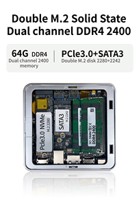 มินิพีซี พร้อมโปรเซสเซอร์ <span class=keywords><strong>AMD</strong></span> <span class=keywords><strong>Ryzen</strong></span> <span class=keywords><strong>3</strong></span> <span class=keywords><strong>4300U</strong></span> Octa Core แรม 8GB DDR4  SSD 256GB Wifi6 ระบบปฏิบัติการ Win 10/11 เหมาะสำหรับเกมเมอร์ นักเรียน และป้ายดิจิทัล - Product Image 6